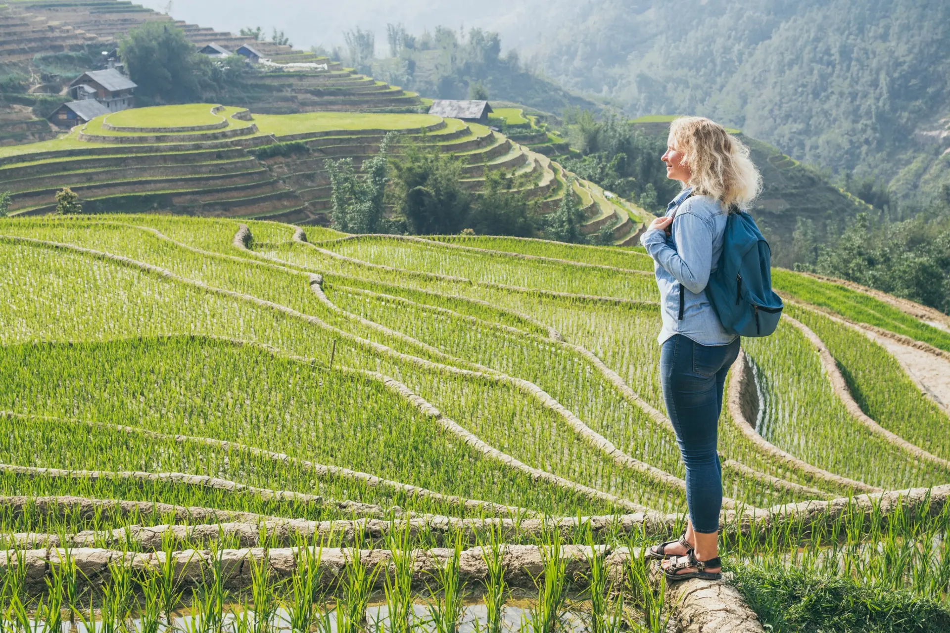 Randonneuse à Sapa, Vietnam