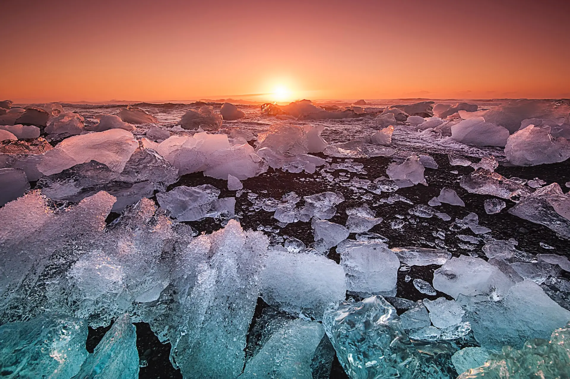 soleil de minuit en Islande