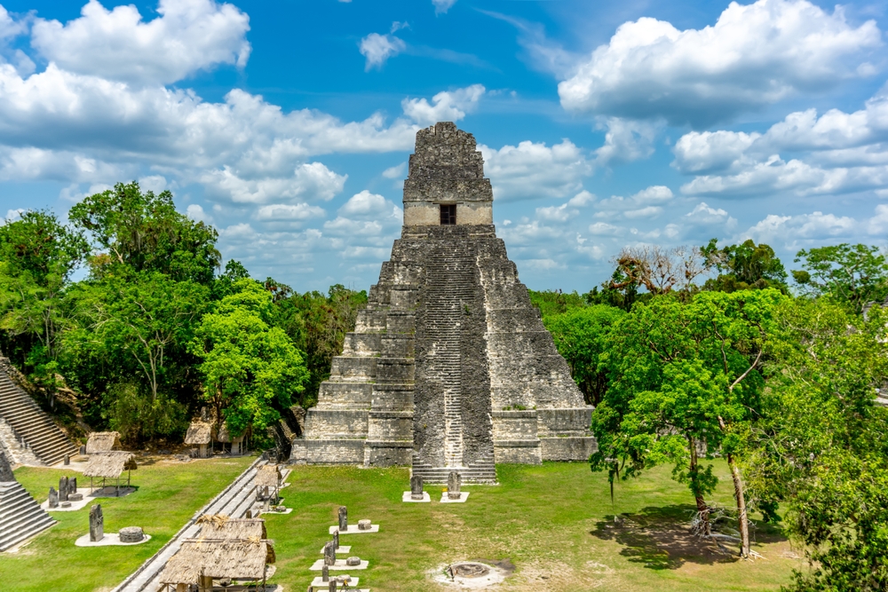 Landscape of the Petén and Tikal region in Guatemala