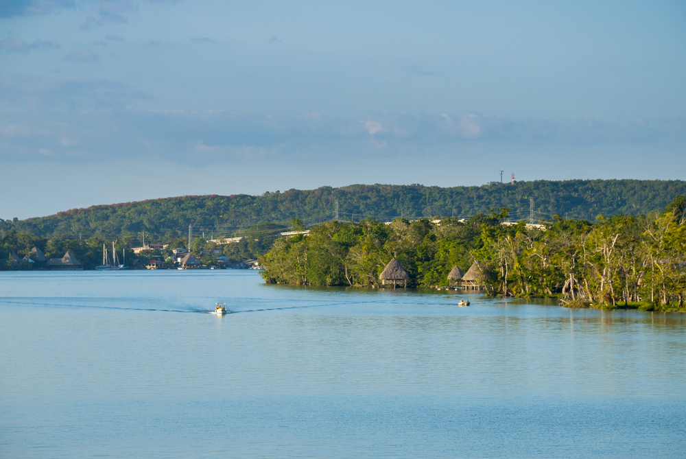 Landscape of the Caribbean Coast and Rio Dulce region in Guatemala
