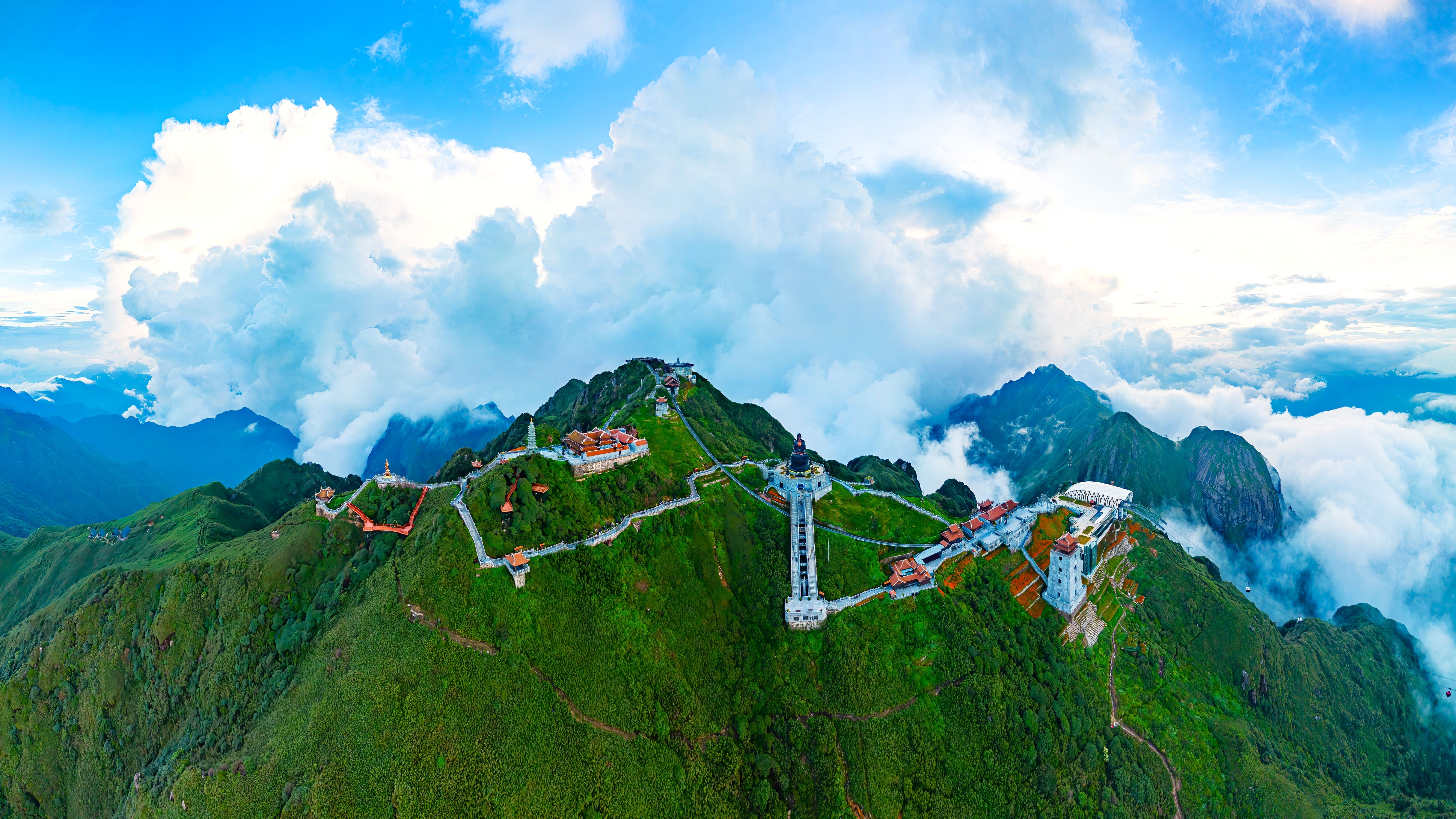 Paysage de la région Nord montagneux en Vietnam
