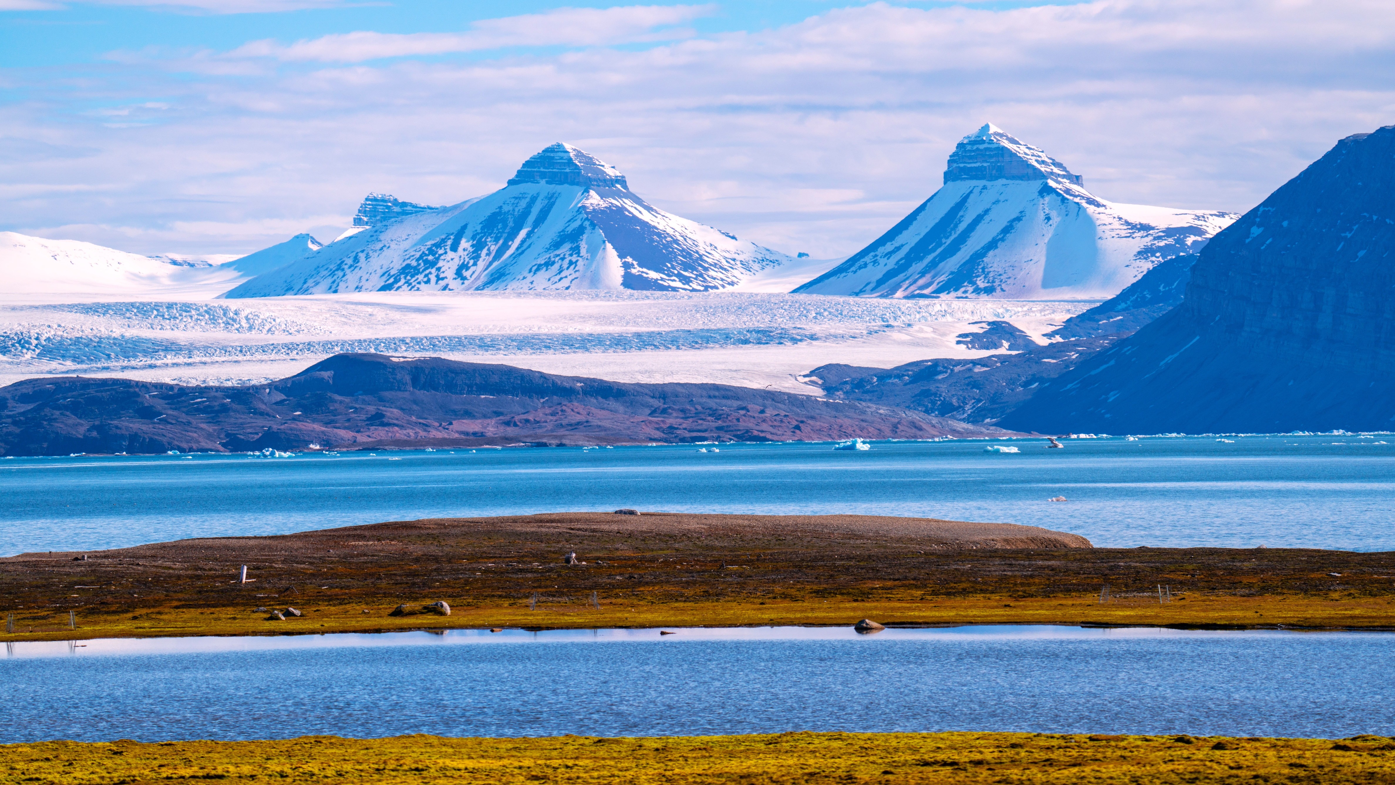 Paysage de la région Svalbard en Norvège