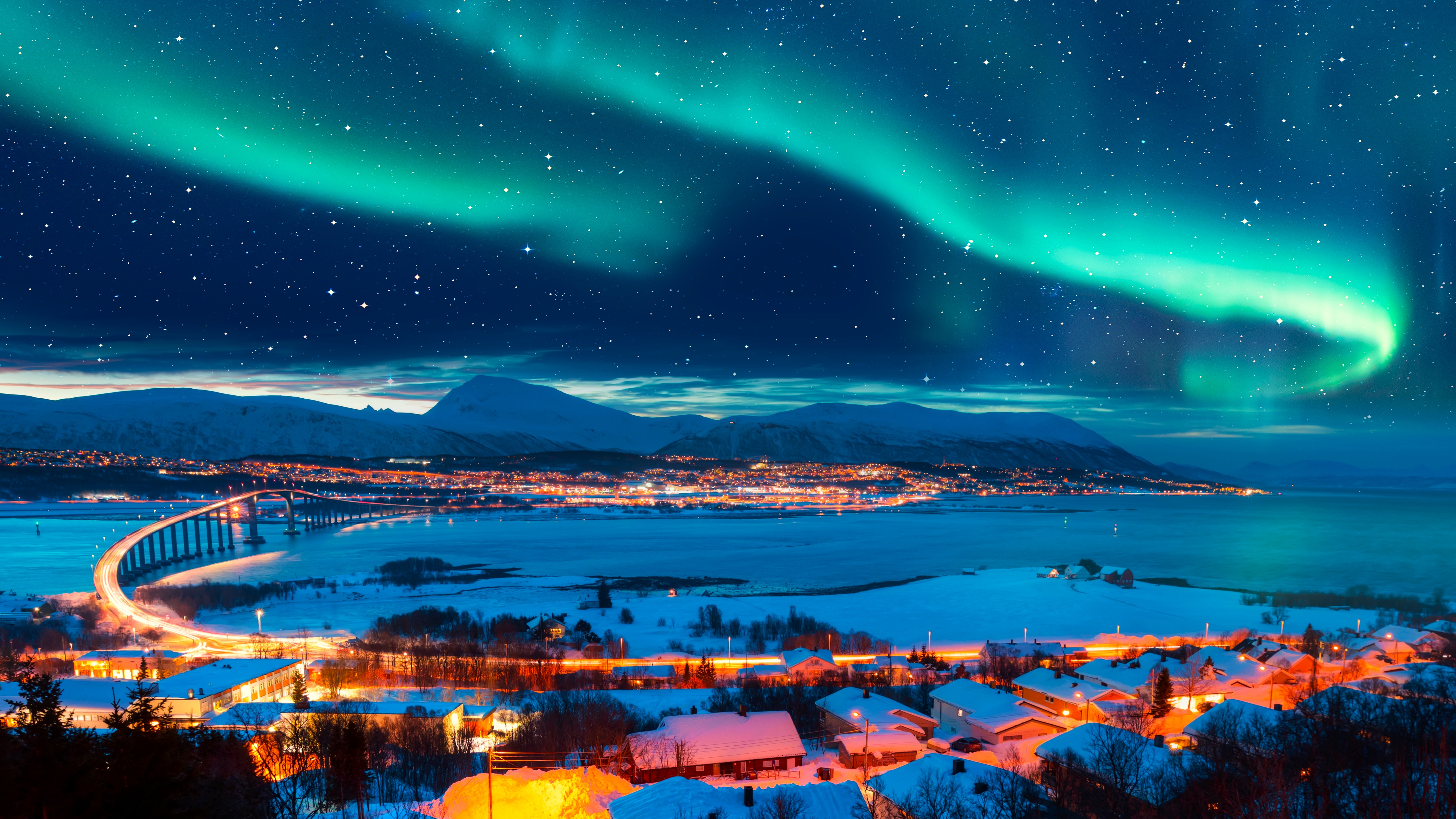 Paysage de la région Tromsø et le Finnmark en Norvège