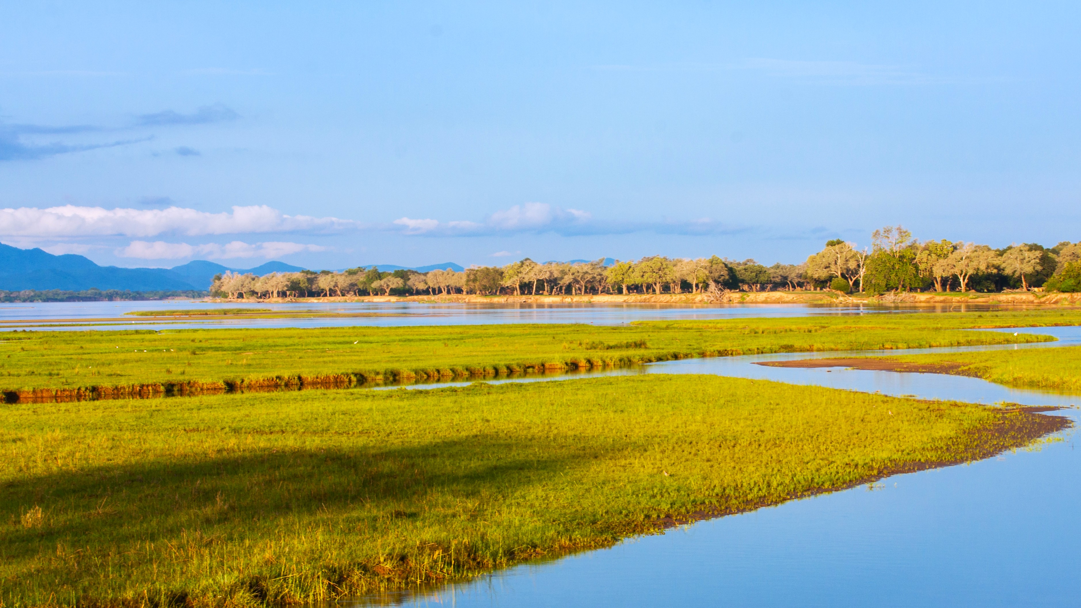 Paysage de la région Liuwa Plain et ouest sauvage en Zambie