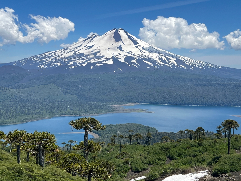 Landscape of the Lakes and Araucania Region region in Chile