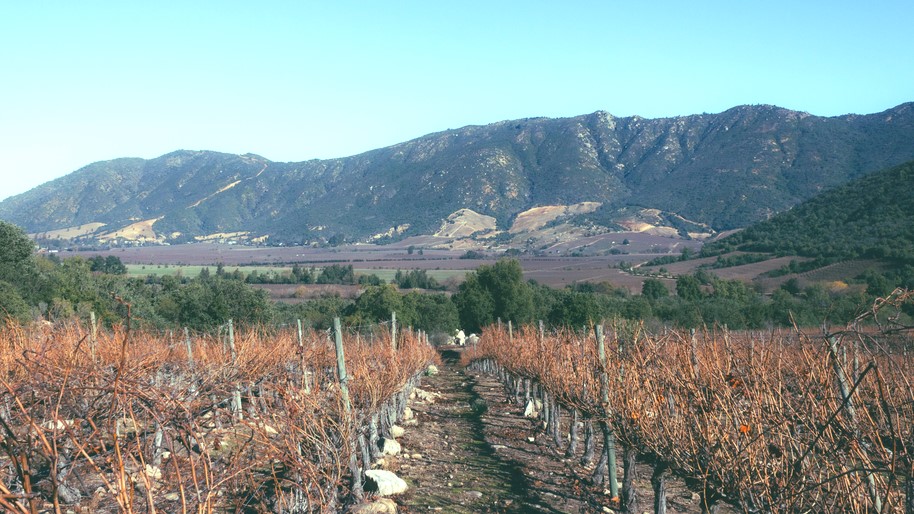 Landscape of the Santiago and Central Valley region in Chile