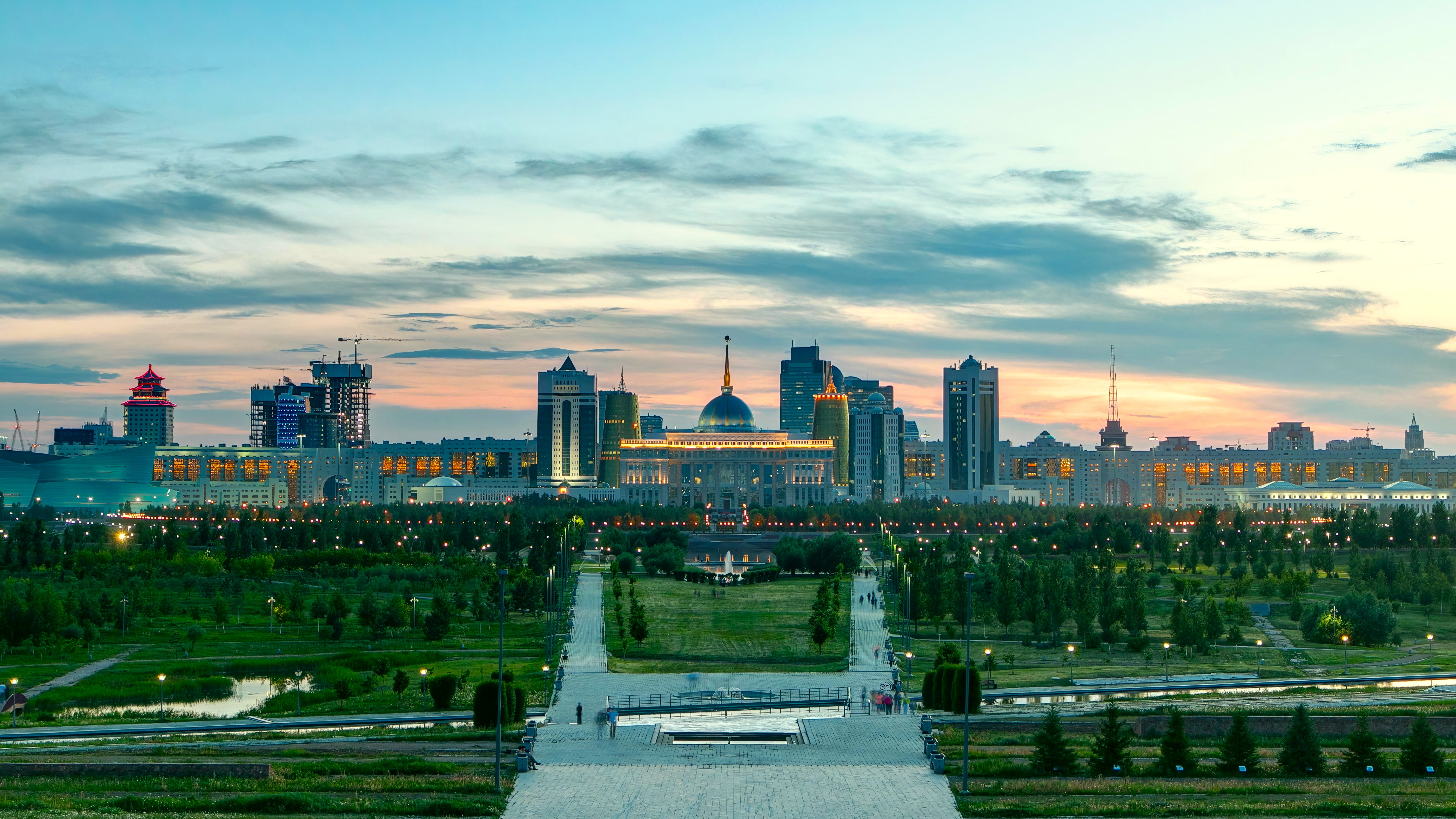 Paysage de la région Astana et steppes centrales en Kazakhstan