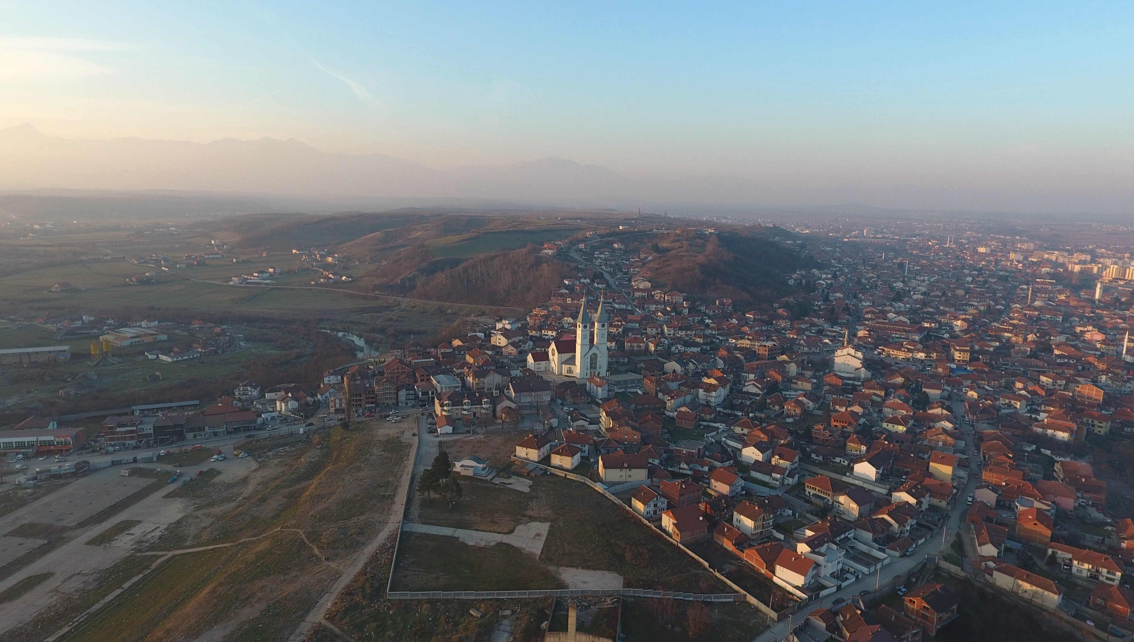 Landscape of the Gjakova and West region in Kosovo