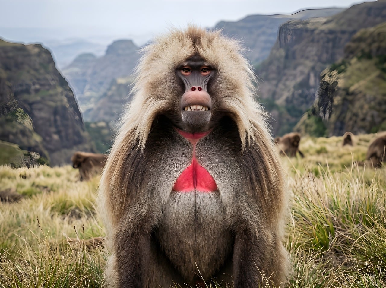Géladas des hauts plateaux éthiopiens (Simien)