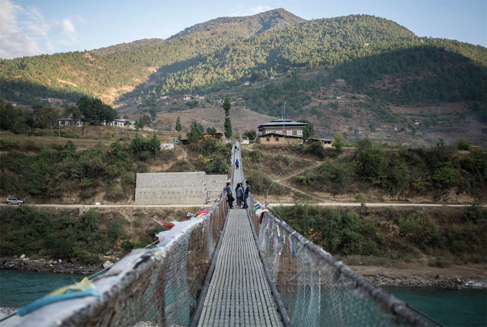 Le pont suspendu de Punakha