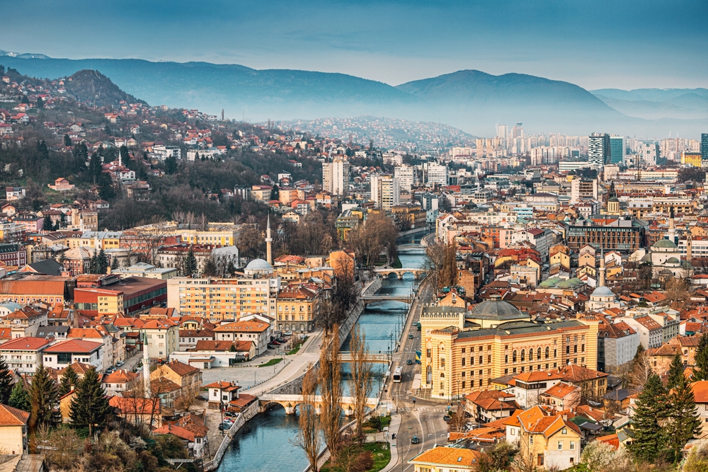 Landscape of the Sarajevo and surroundings region in Bosnia & Herzegovina
