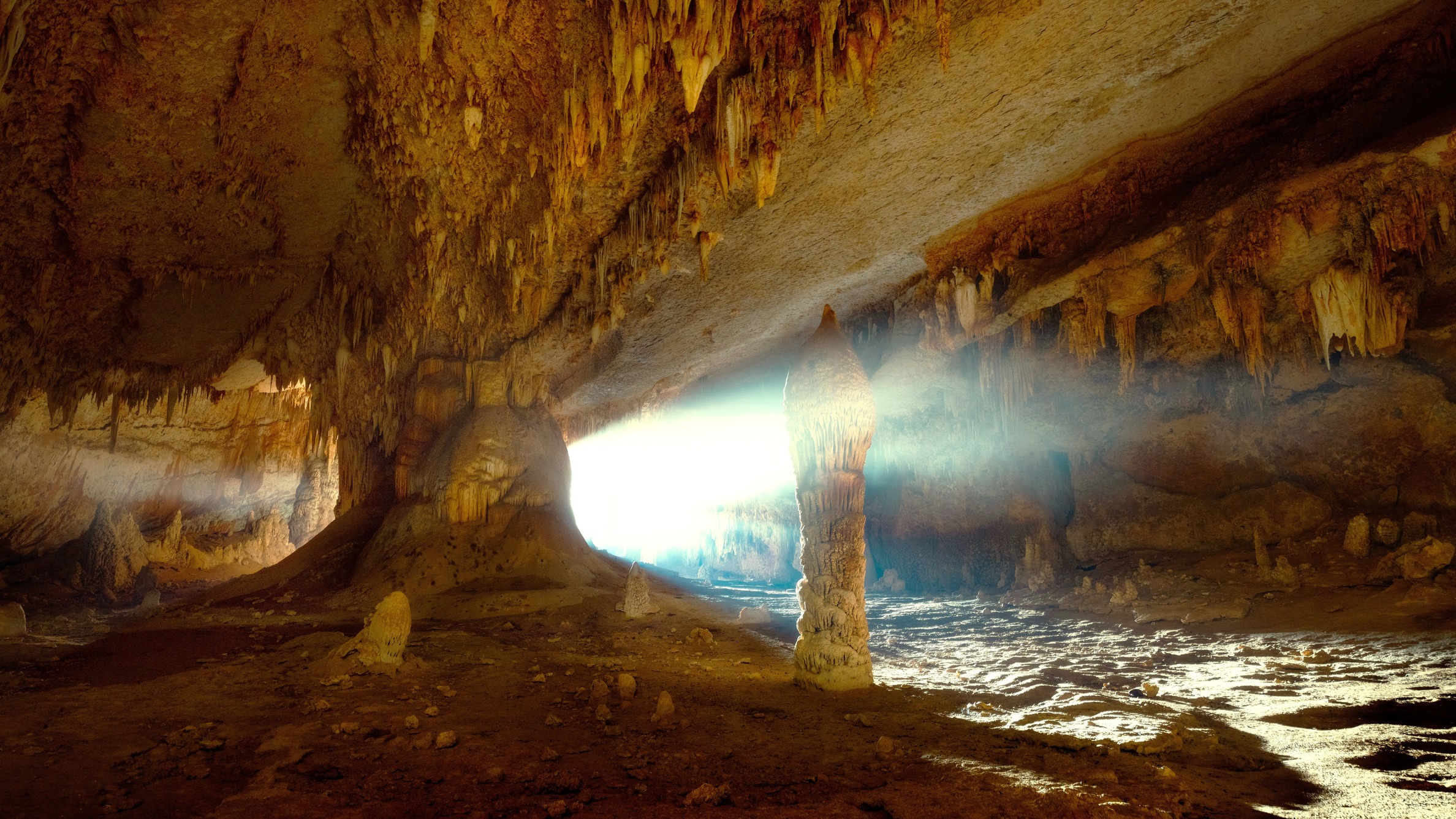 Paysage de la région Pointe est et grotte de Hoq à Socotra