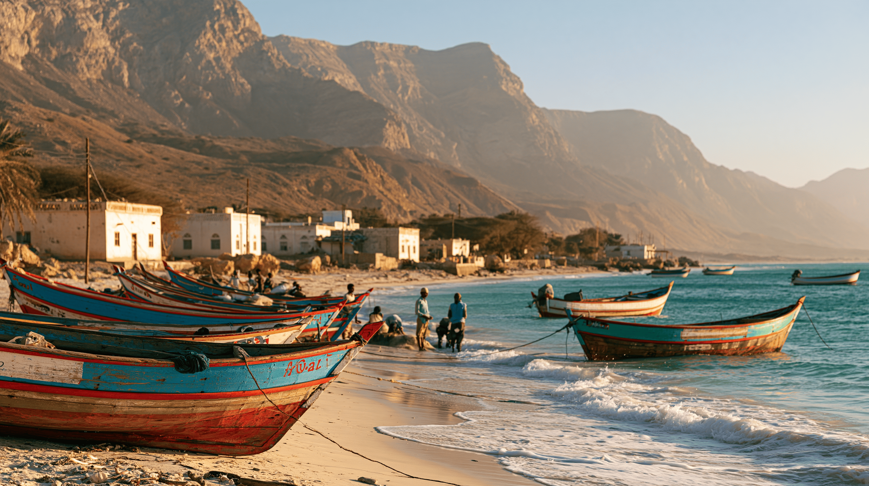 Paysage de la région Hadiboh et la côte nord à Socotra