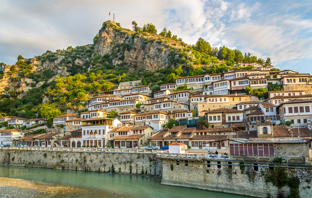 Landscape of the Berat and Gjirokastër region in Albania