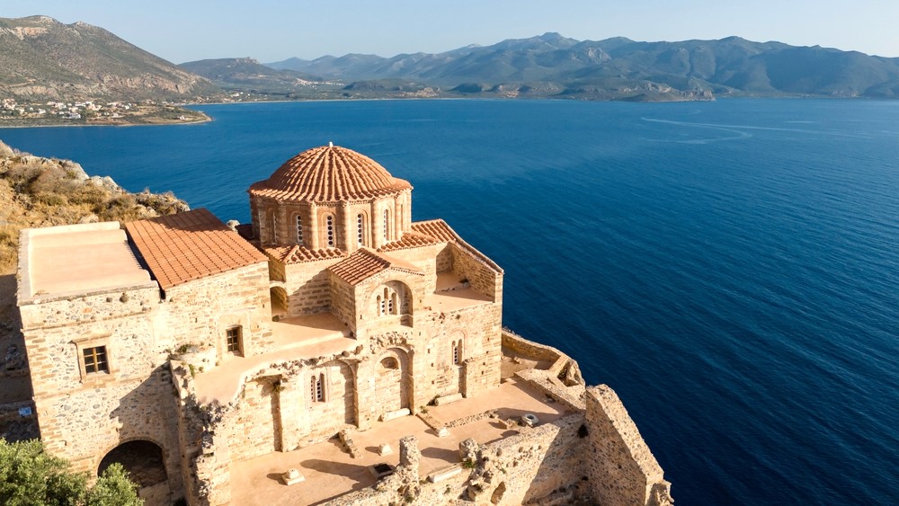 Landscape of the Peloponnese region in Greece