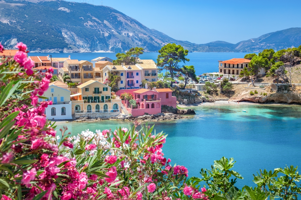 Landscape of the Ionian Islands region in Greece