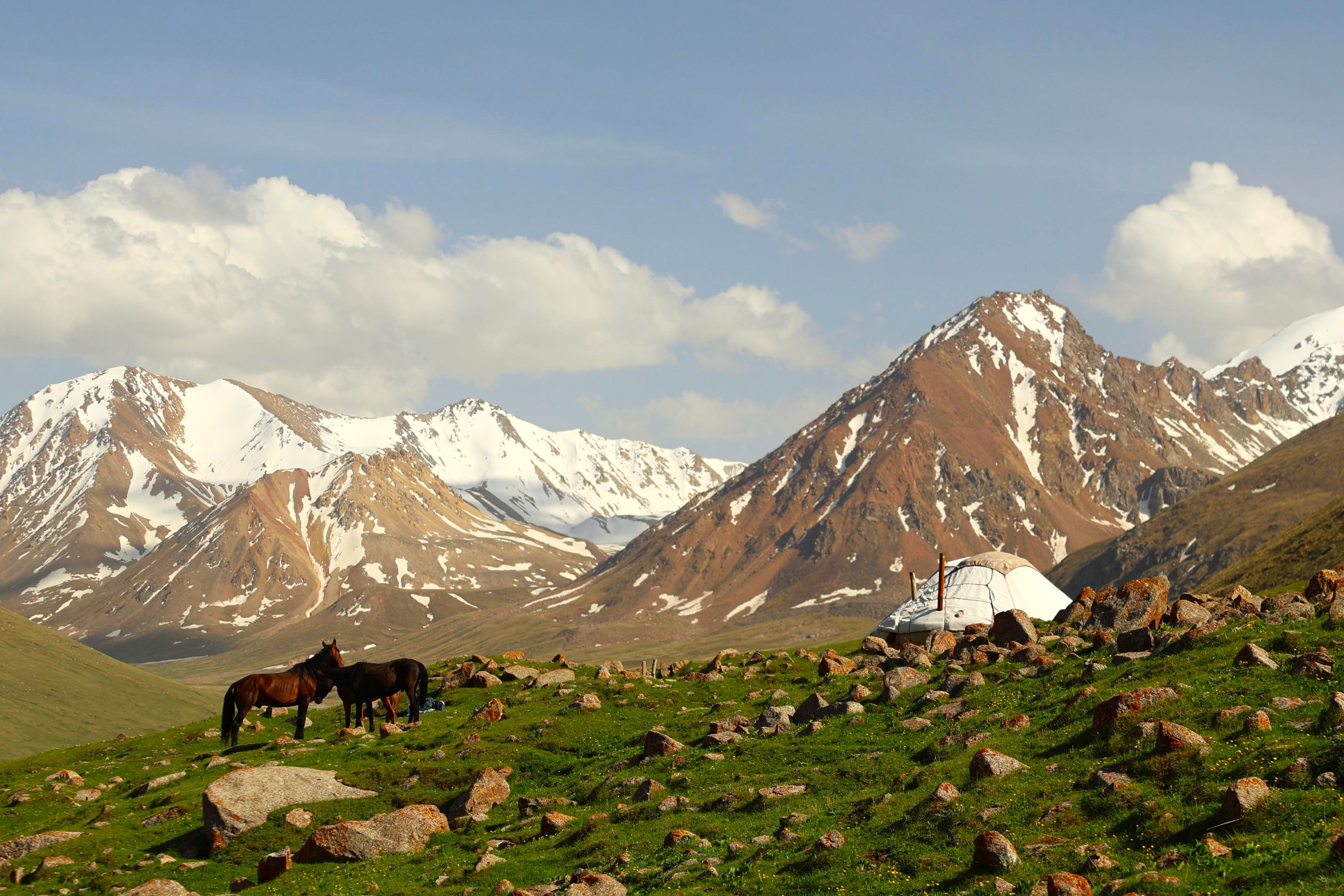 Paysage de la région Tian Shan central en Kirghizistan