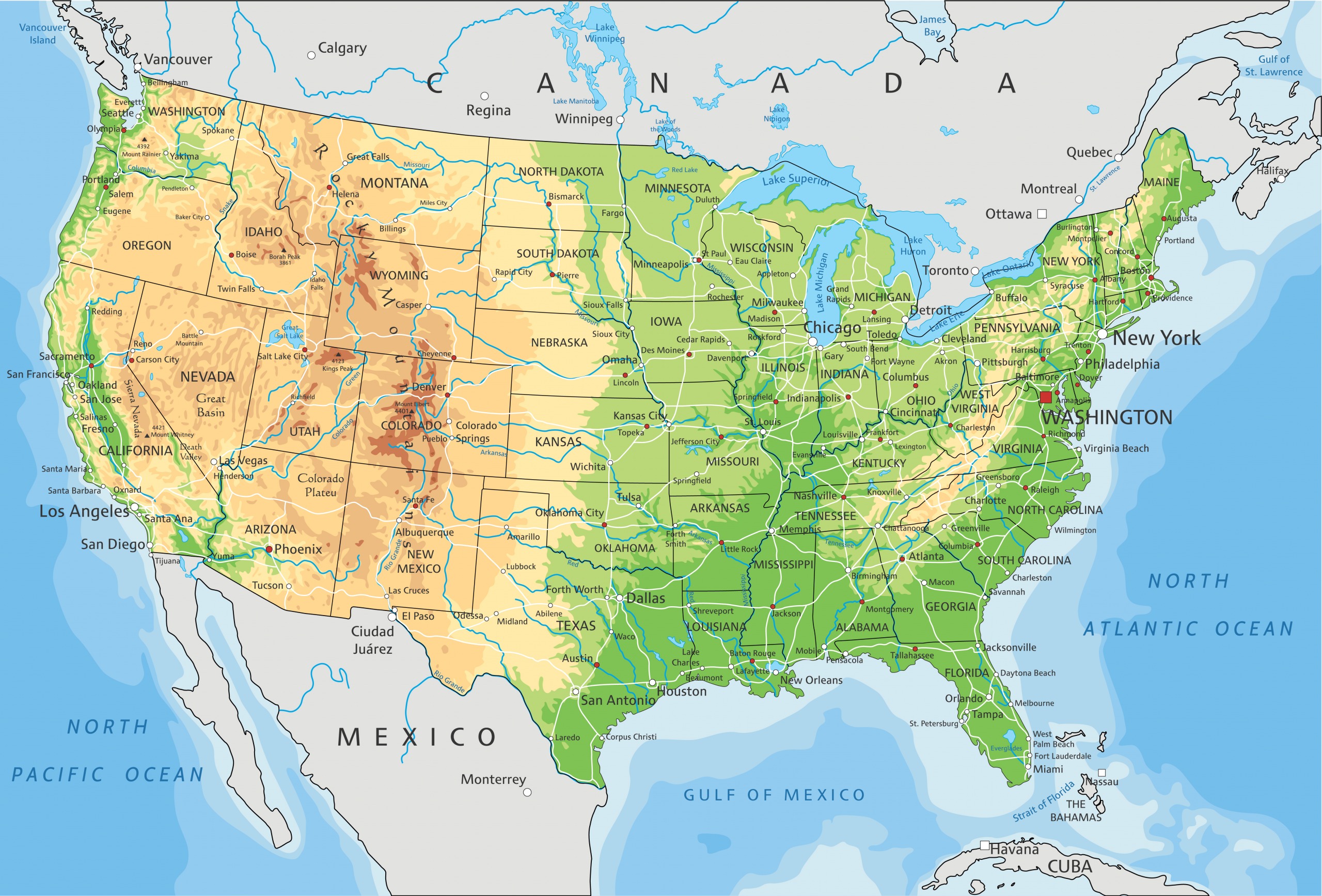 La géographie des USA