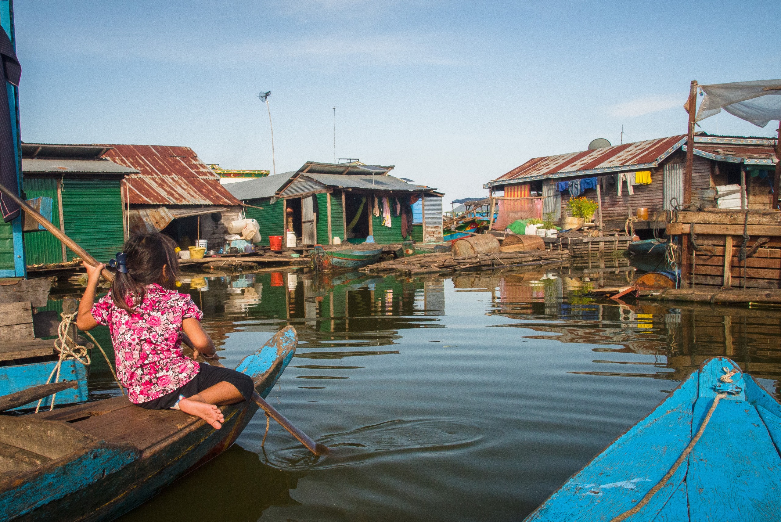 Le village flottant de Kampong Luong