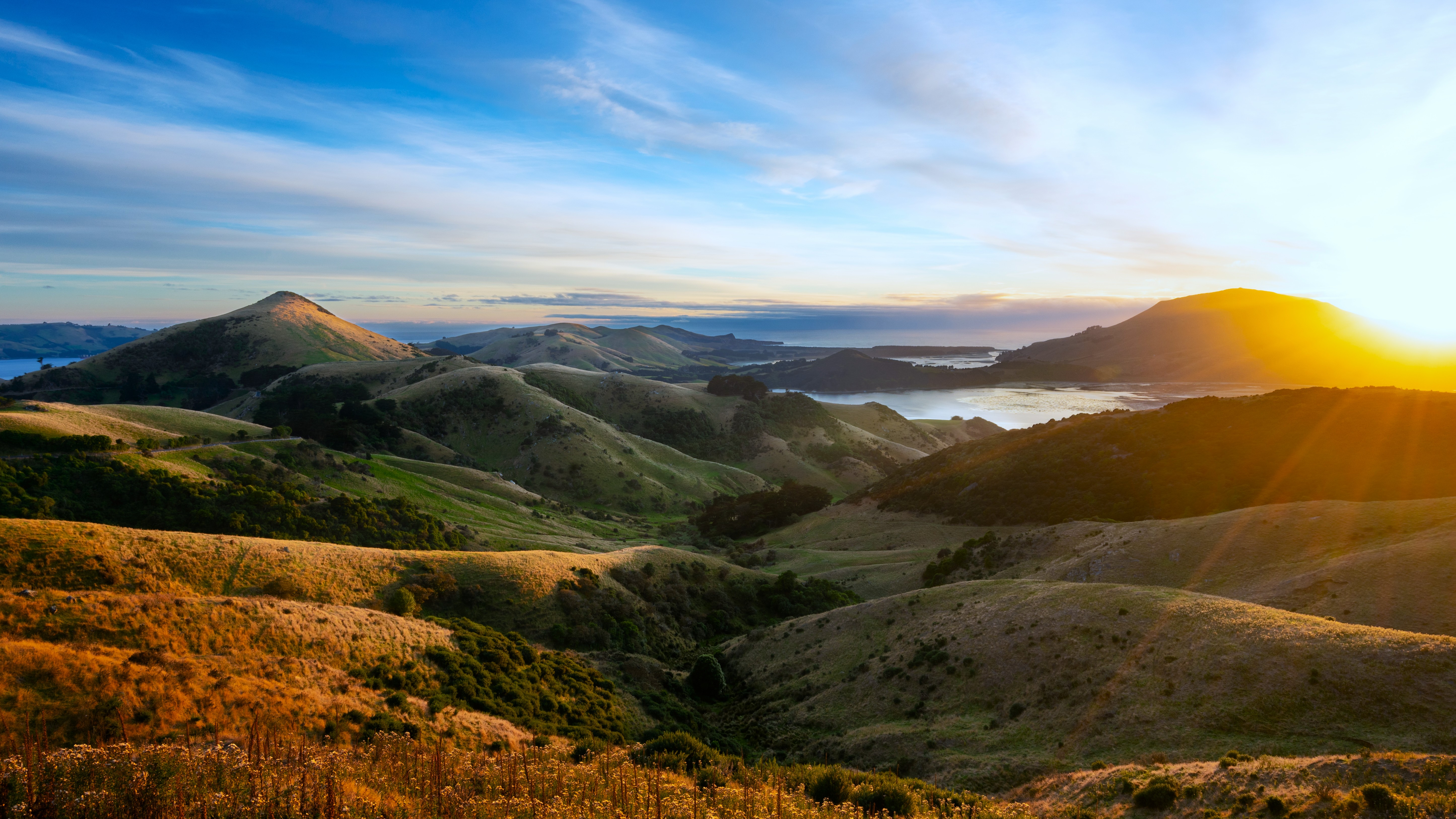 Paysage de la région Otago et Canterbury en Nouvelle-Zélande