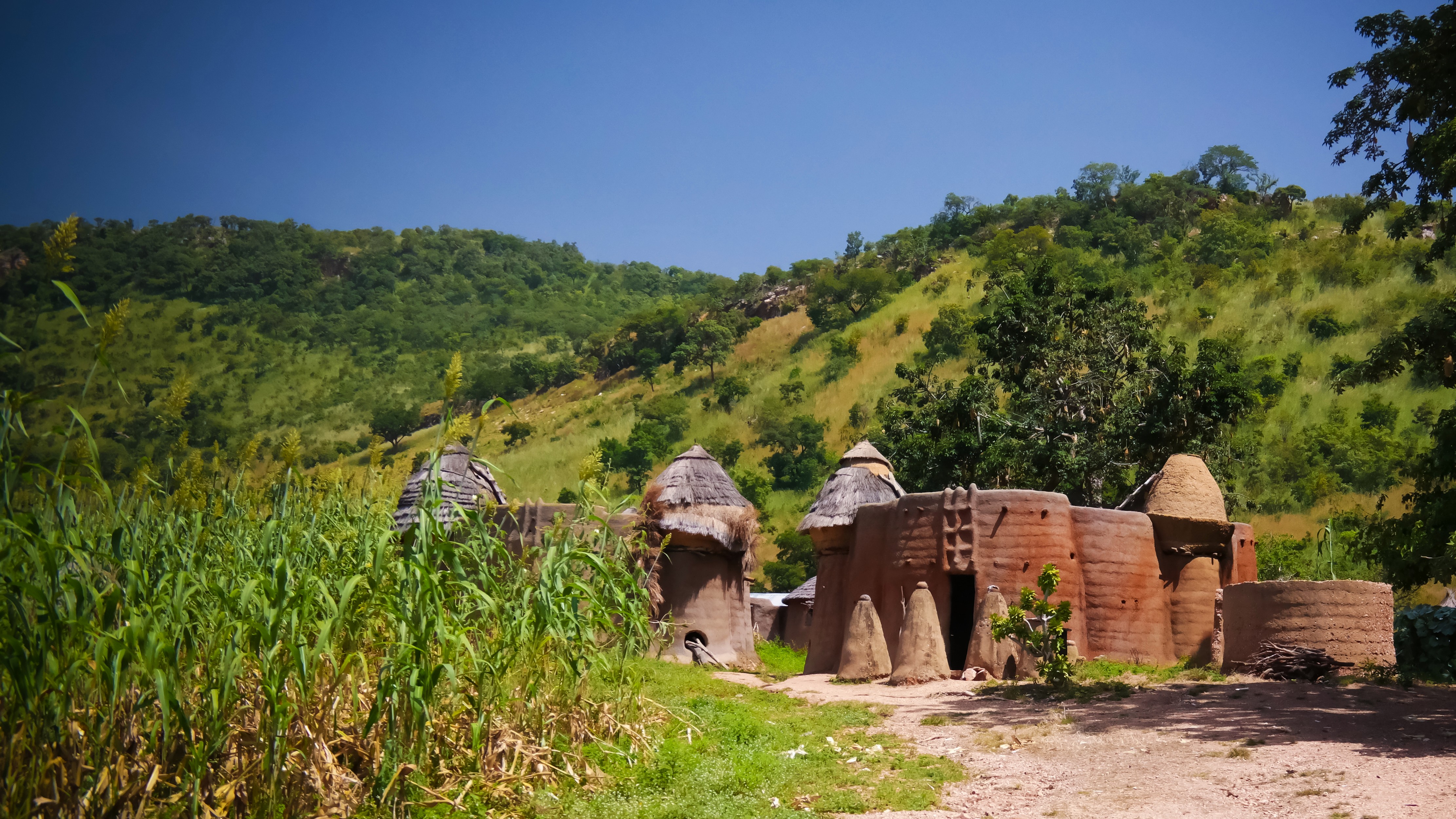 Paysage de la région Pays Tamberma en Togo