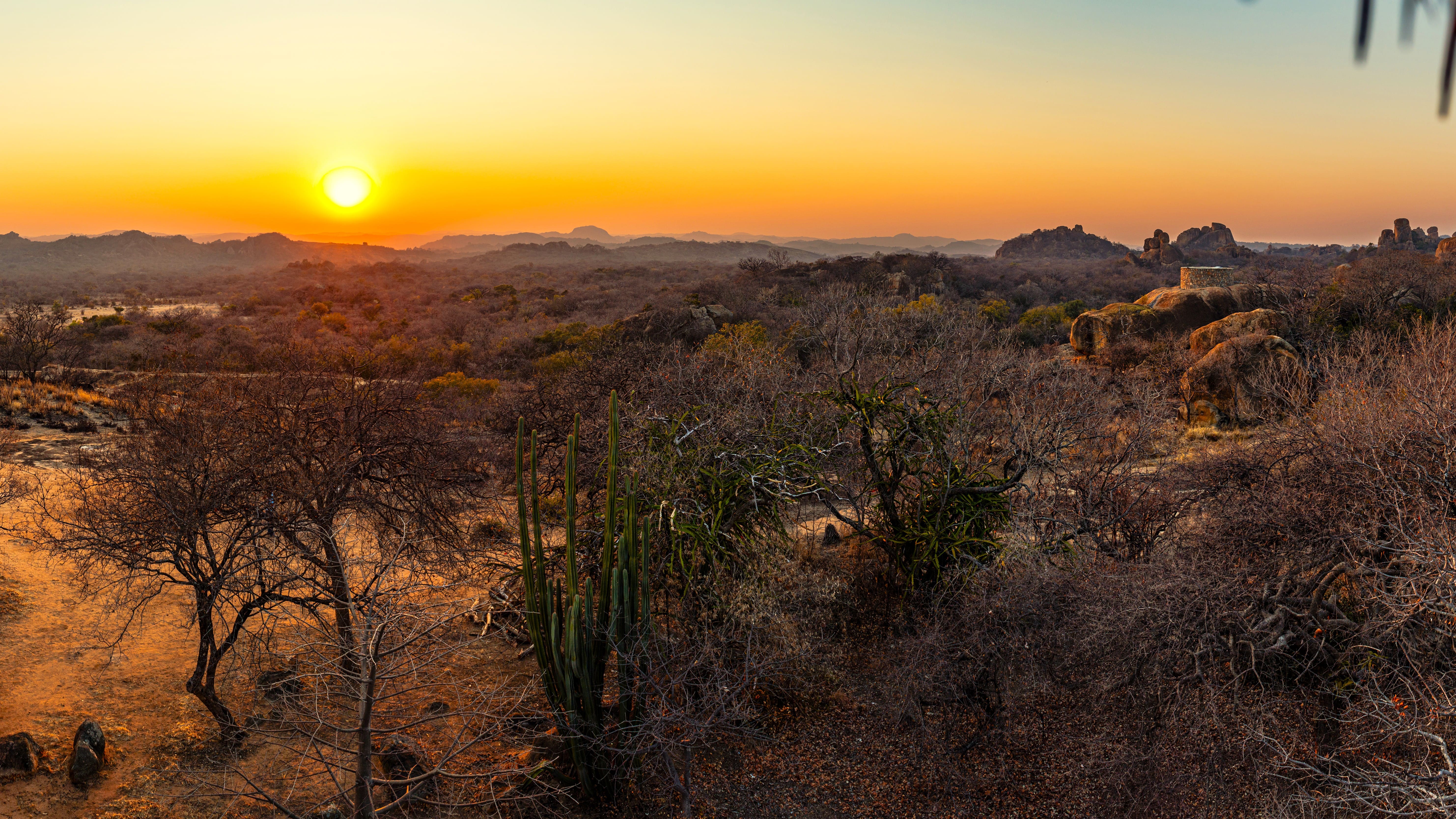 Paysage de la région Matobo et Bulawayo en Zimbabwe