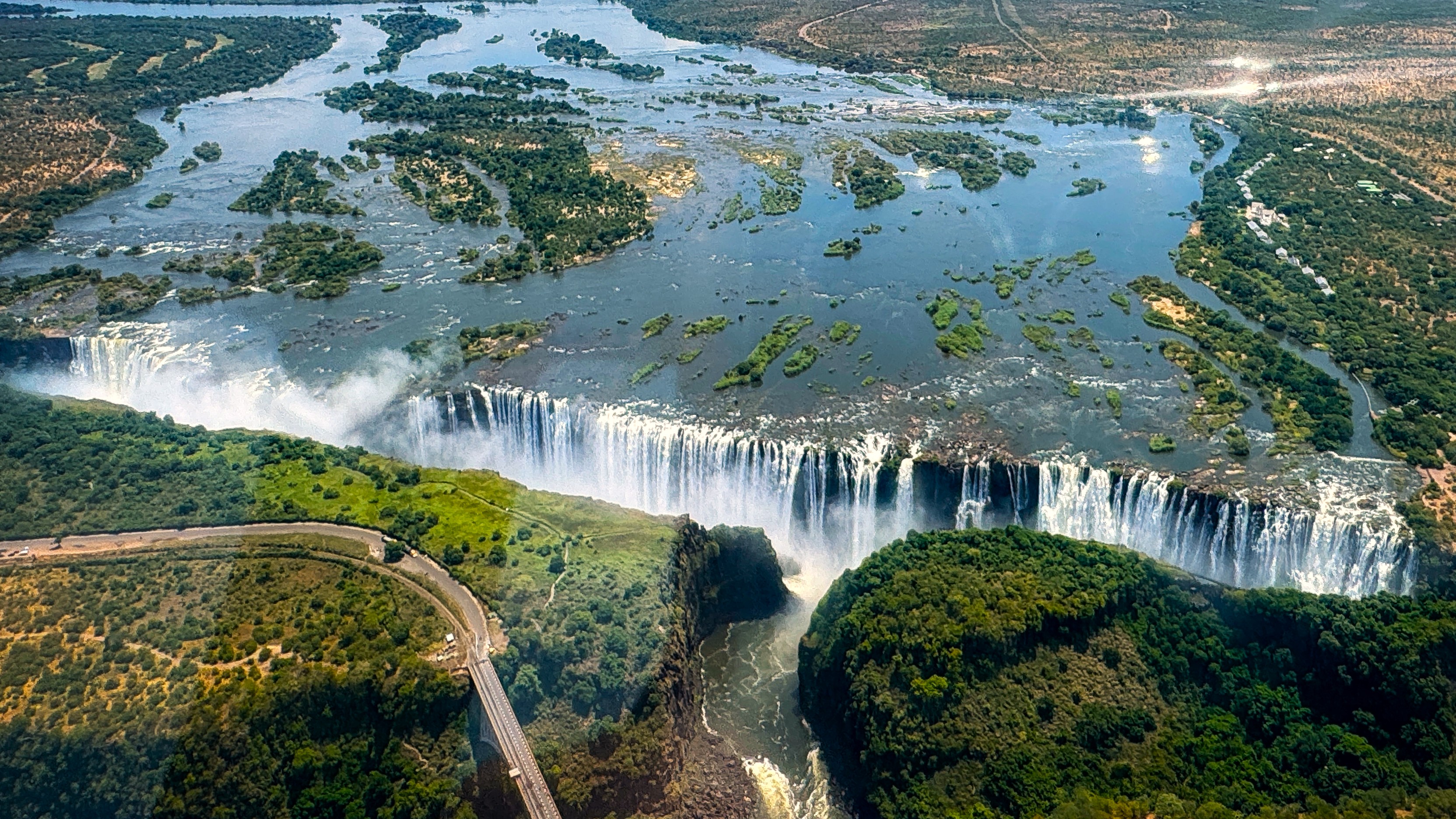 Paysage de la région Chutes Victoria en Zimbabwe