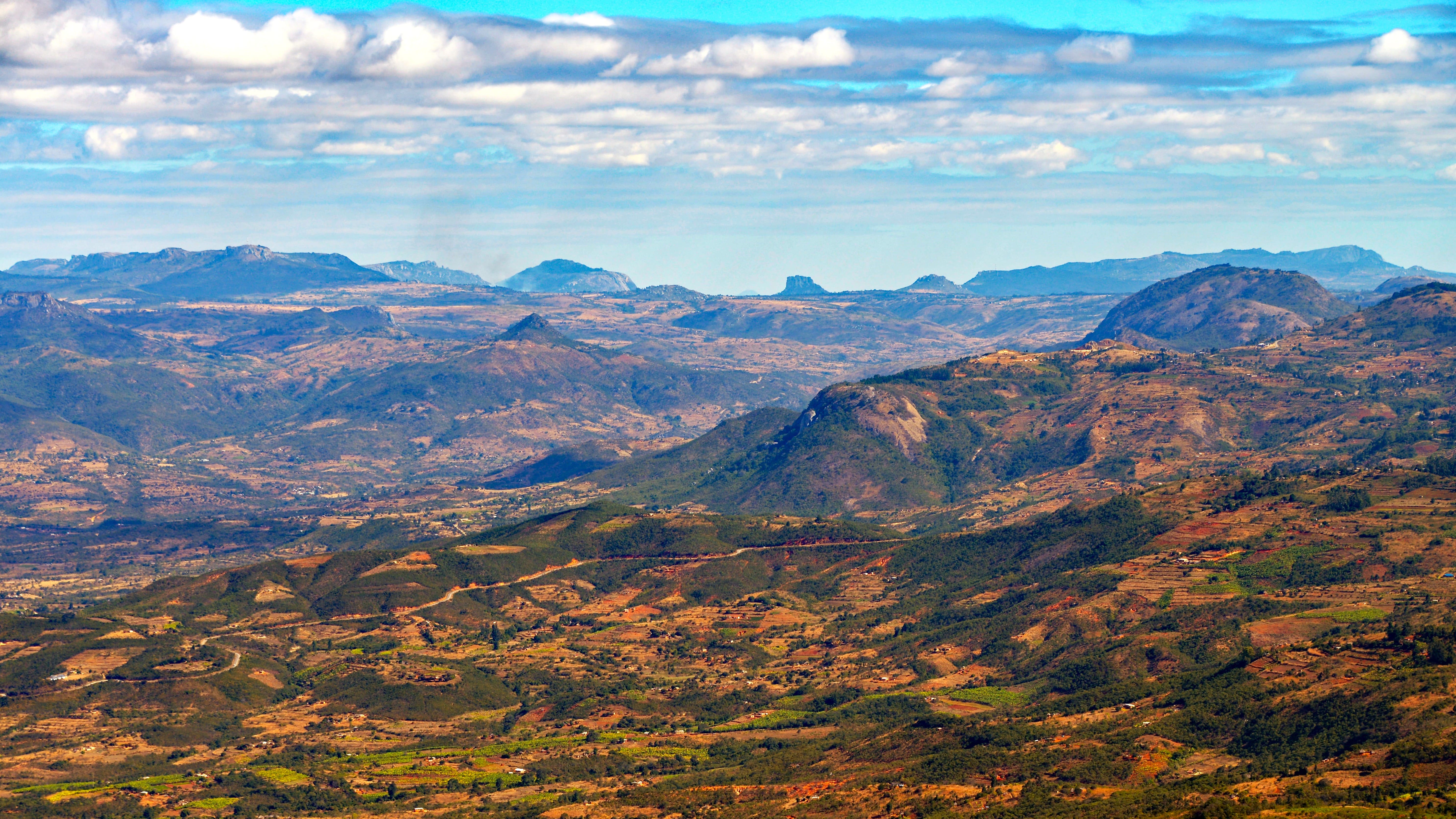 Paysage de la région Eastern Highlands en Zimbabwe