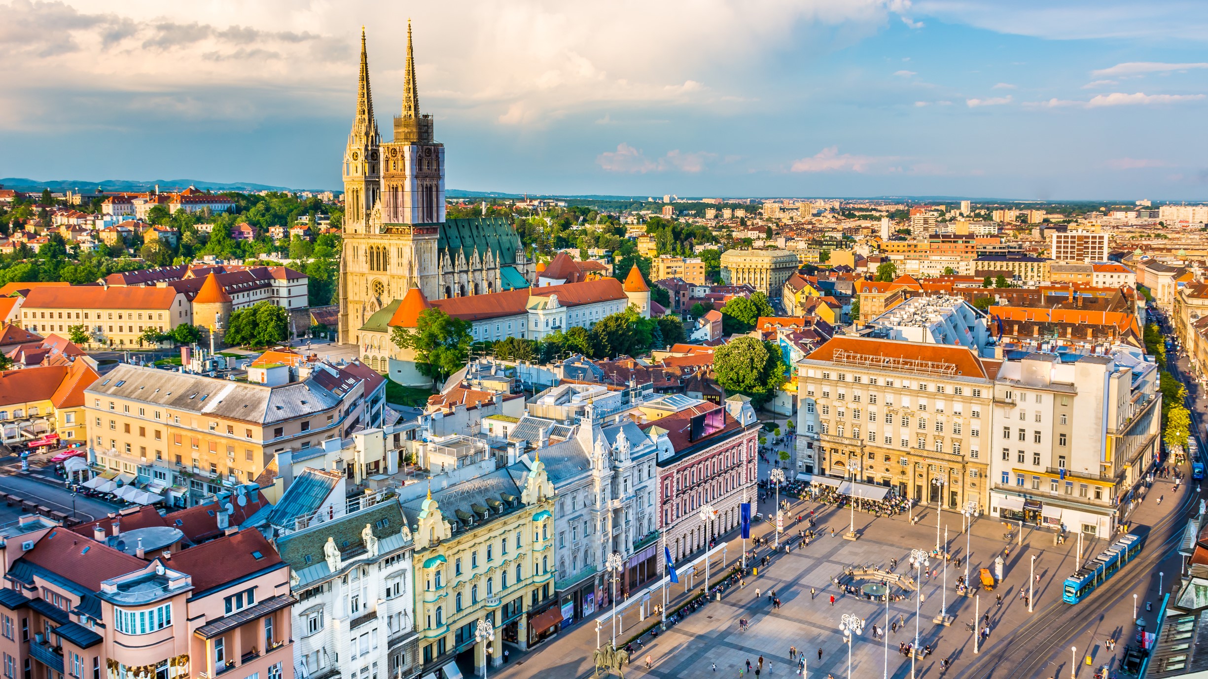 Landscape of the Zagreb and Slavonia region in Croatia