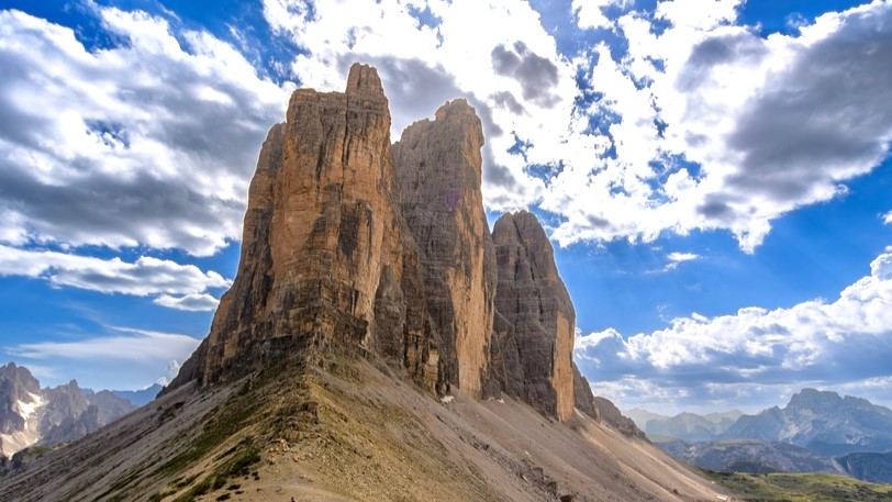 Landscape of the Dolomites and Lakes region in Italy