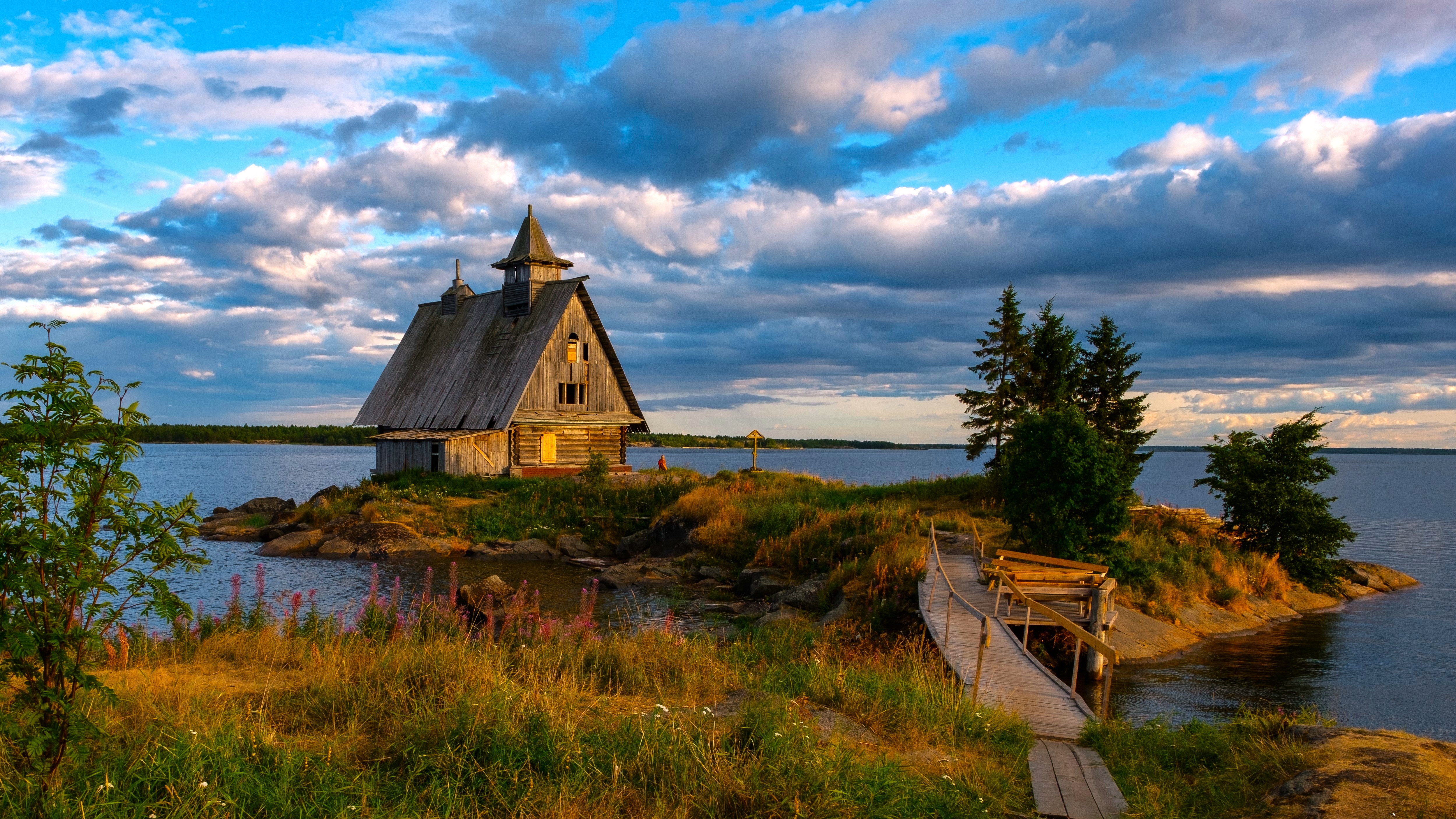 Paysage de la région Carélie en Finlande