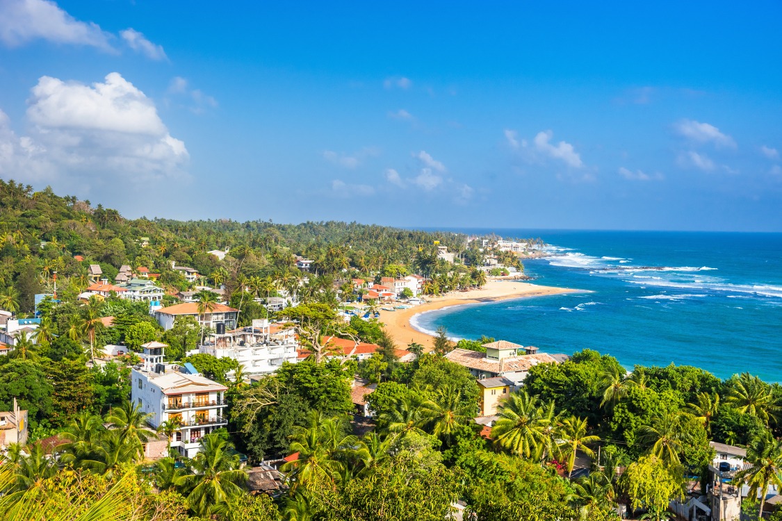 La plage d'Unawatuna
