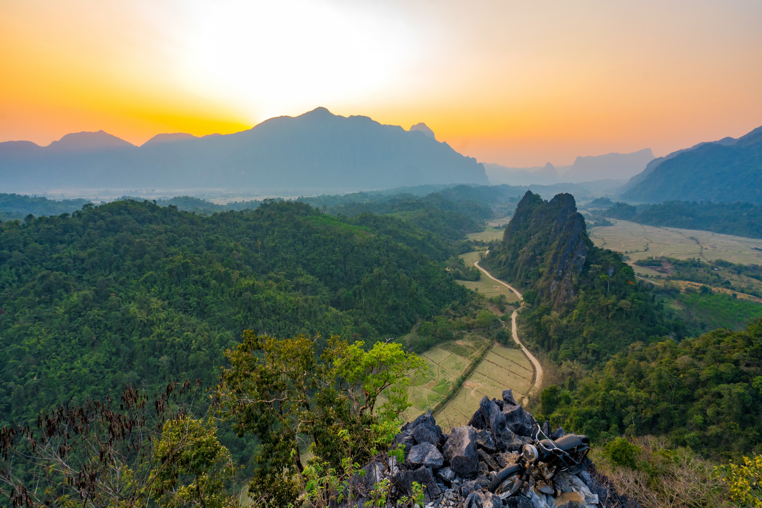 Point de vue de Nam Xay à Vang Vieng