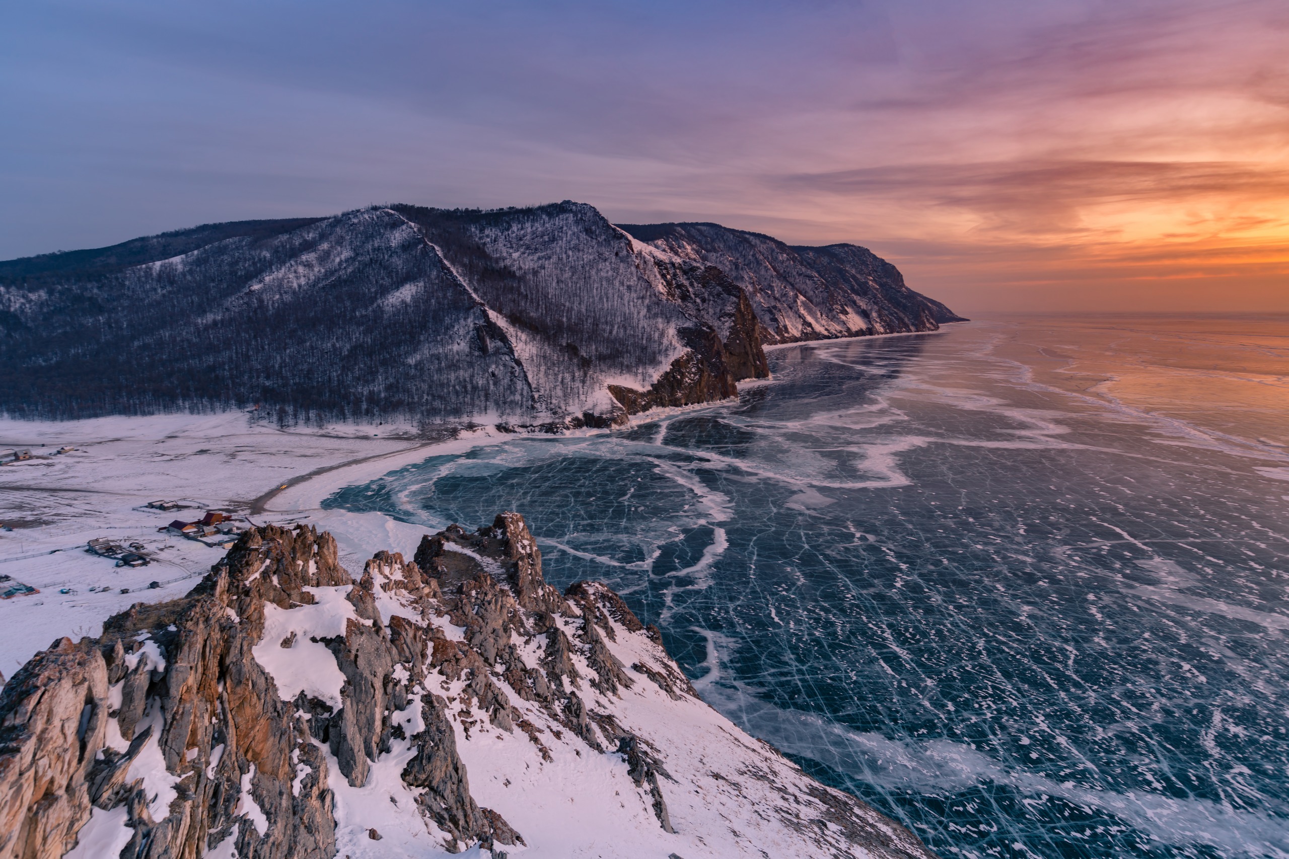 Zoom sur le lac Baïkal